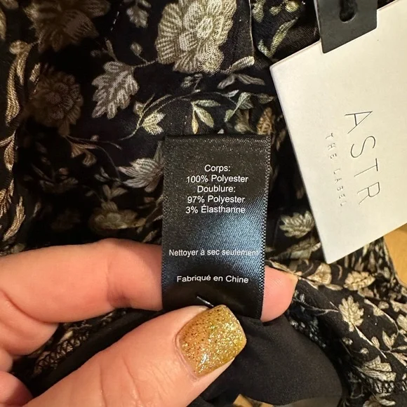 ASTR THE LABEL SANTORI ONE SHOULDER MIDI DRESS NWT FLORAL LARGE SPARKLING THREAD - Picture 6 of 11